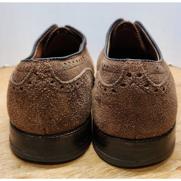 Alden Brown Suede Wingtip Oxford 9B/D Dress Shoes Made In USA main image 7